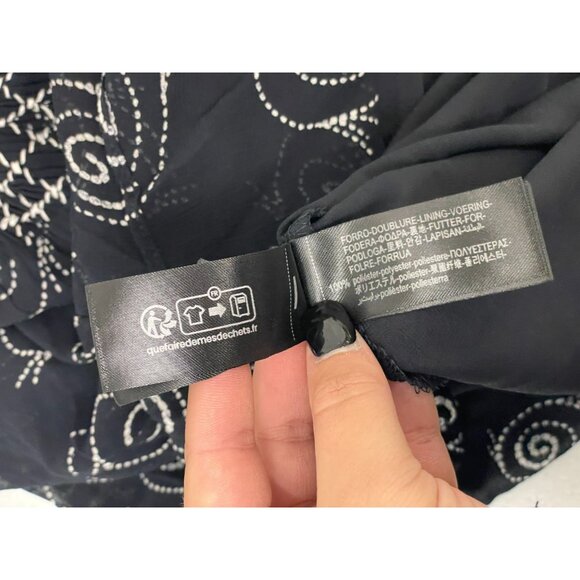 Zara Womens Midi Dress Size XS Long Sleeve Black Beaded Printed 7521/246 NWT - Picture 16 of 16